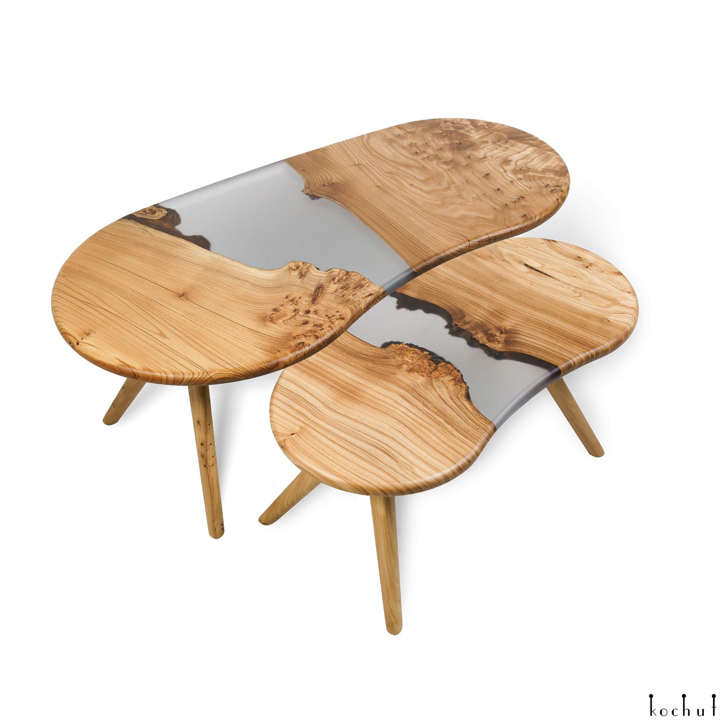 Tango — Holz- und Epoxidharz-Couchtische