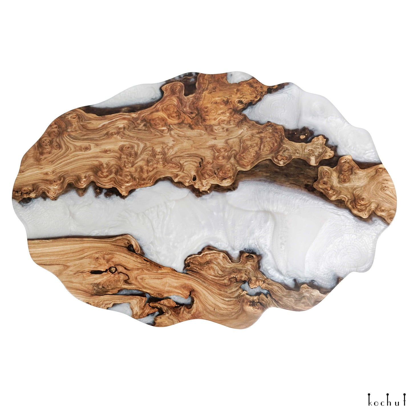 Cloud — Esstisch aus Holz und Epoxidharz