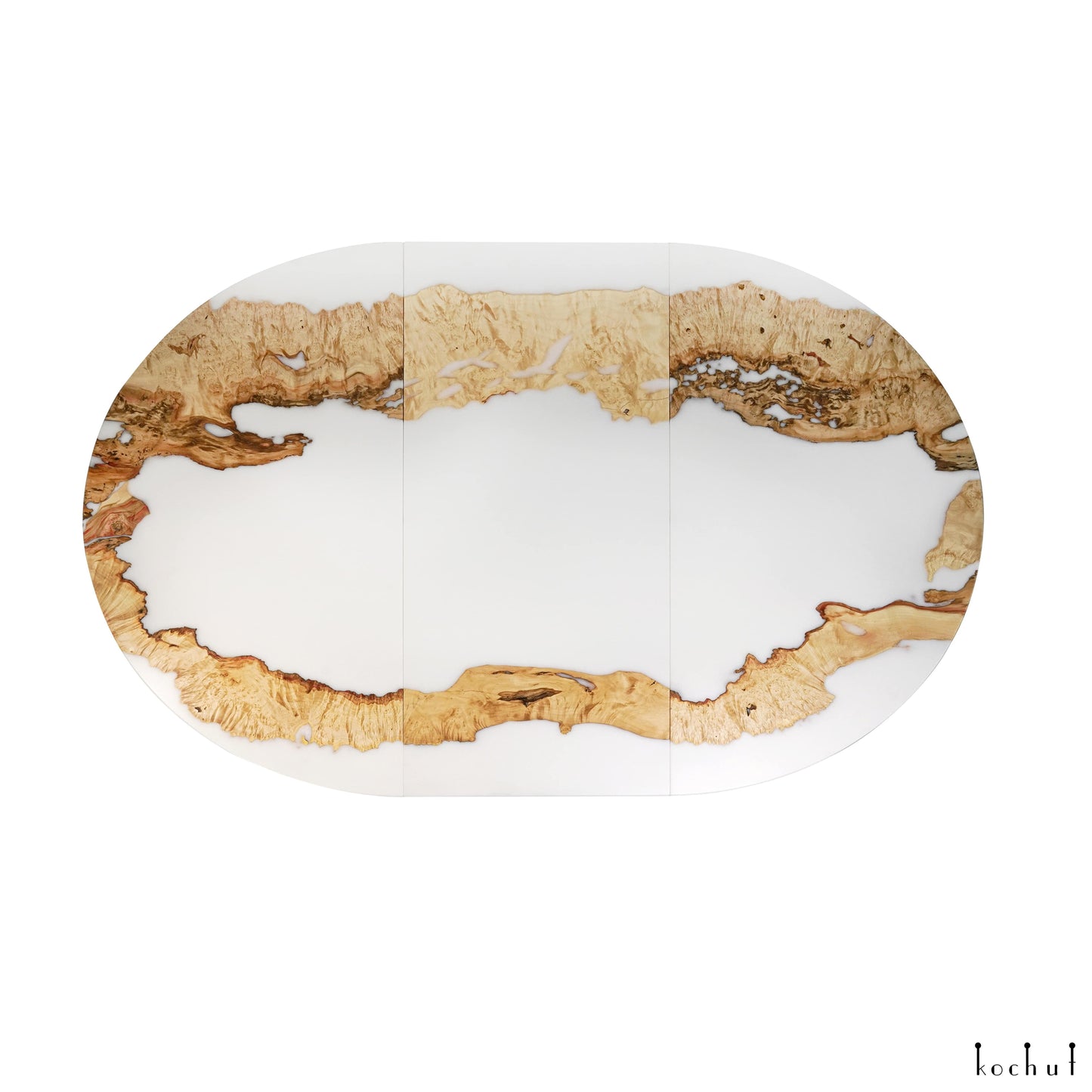 Olvia — Holz- und Epoxidharz-Falttisch für den Essbereich