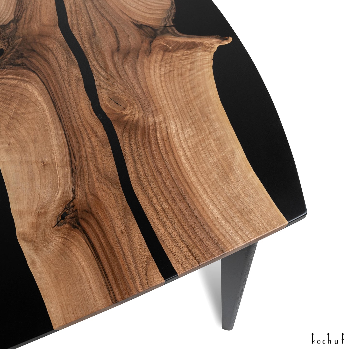 Mozart — Holz- und Epoxidharz-Falttisch für den Essbereich